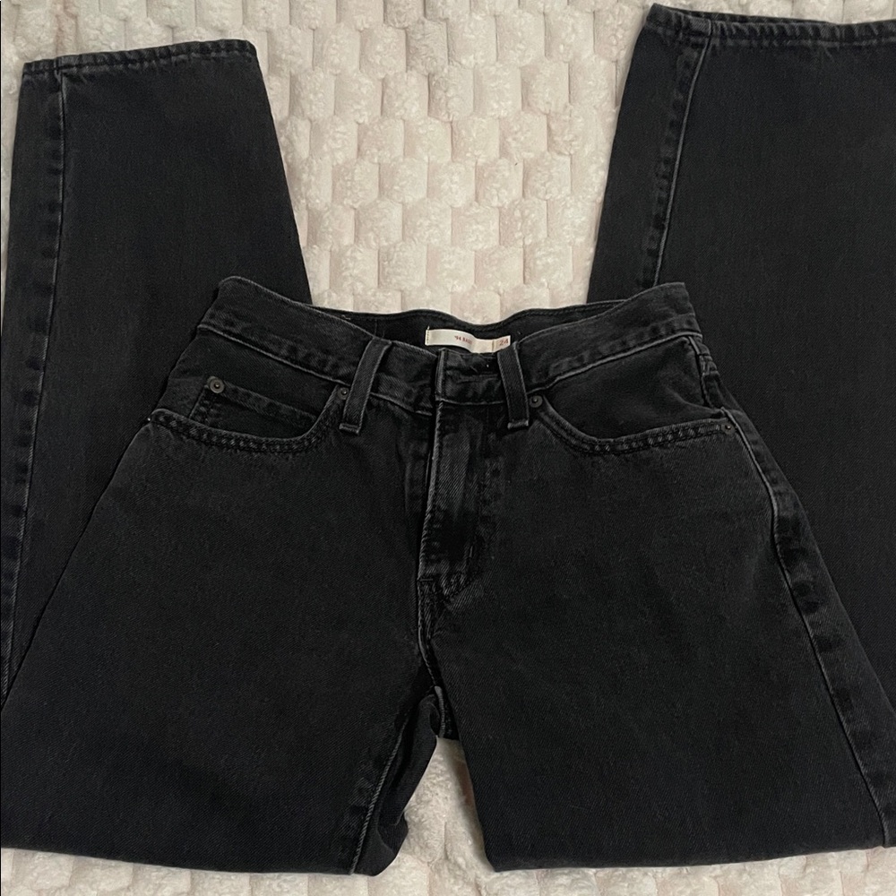 Levi's Women's Black Wide-Leg Jeans